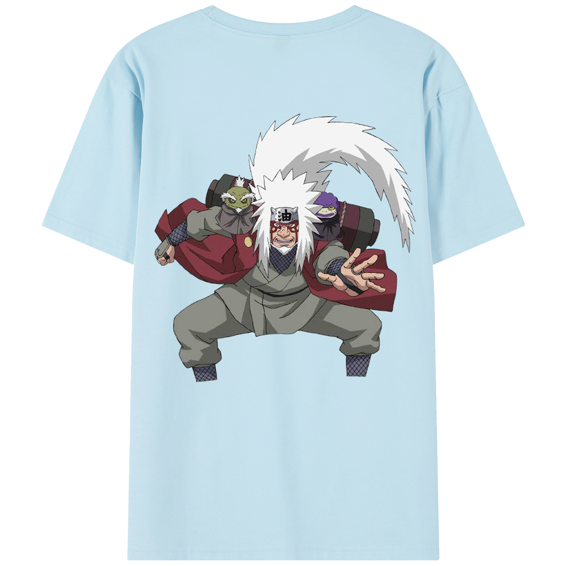 （画像用） NARUTO -ナルト- 自来也（じらいや） Jiraiya 綿100％半袖Tシャツ（背面プリント）